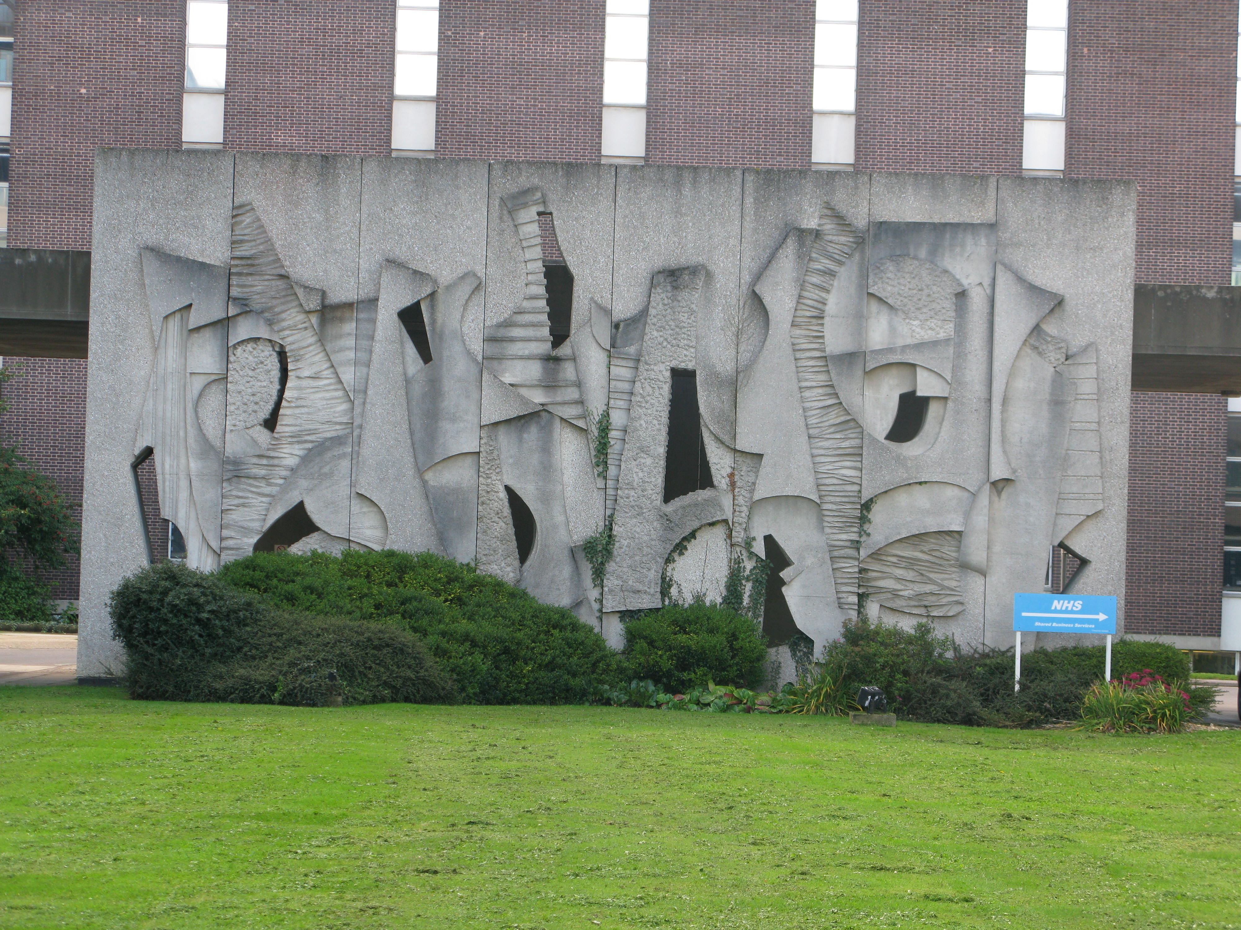 Concrete mural on 6 Oct 2010