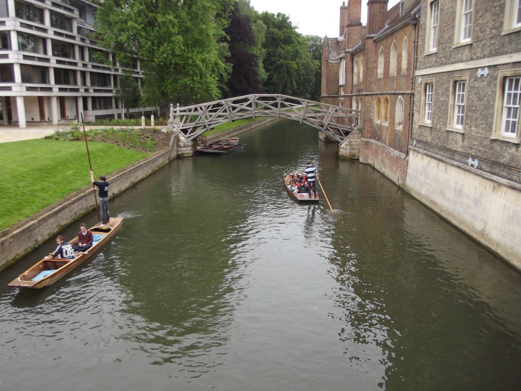 Cambridge - a classic view of the 'Mathematical Bridge'.