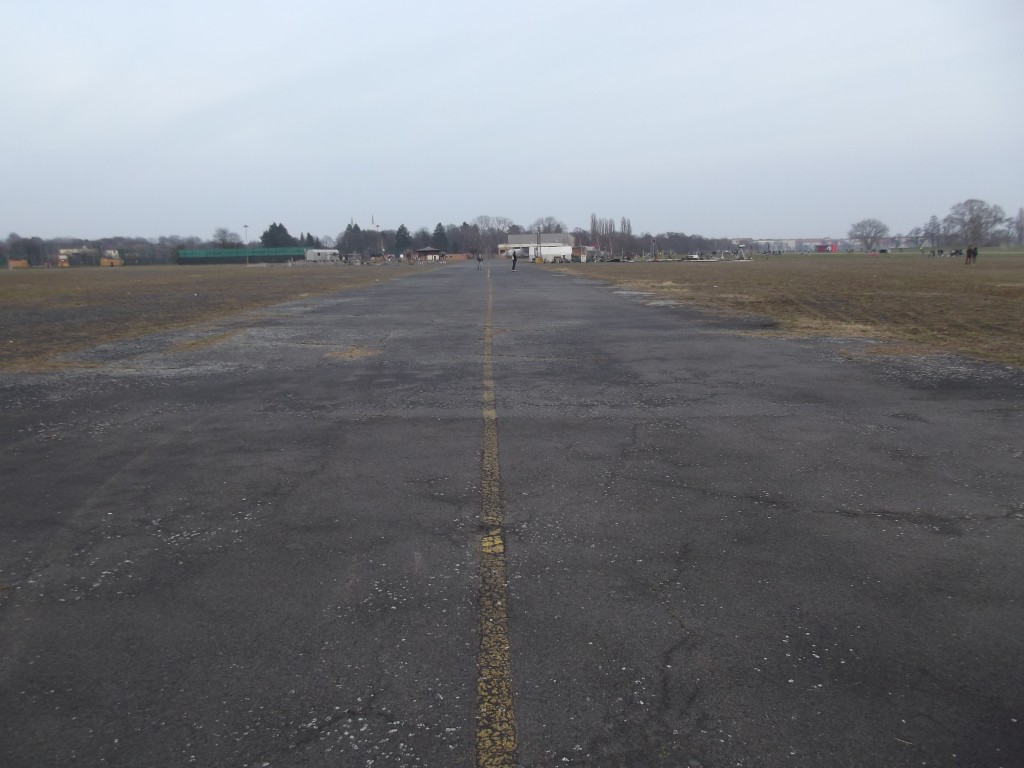 On the runway at the former Tempelhof airfield. Everything has been left in place as a massive open space for Berliners to enjoy.