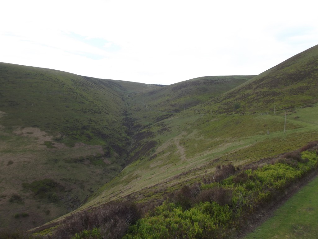 Part of a ravine near the summit of The Whimble. DFown below in the valley (and well out of sight) is the 'Danger Area'.