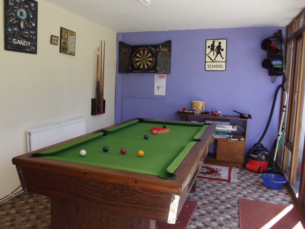 Games room at White House Cottage. 