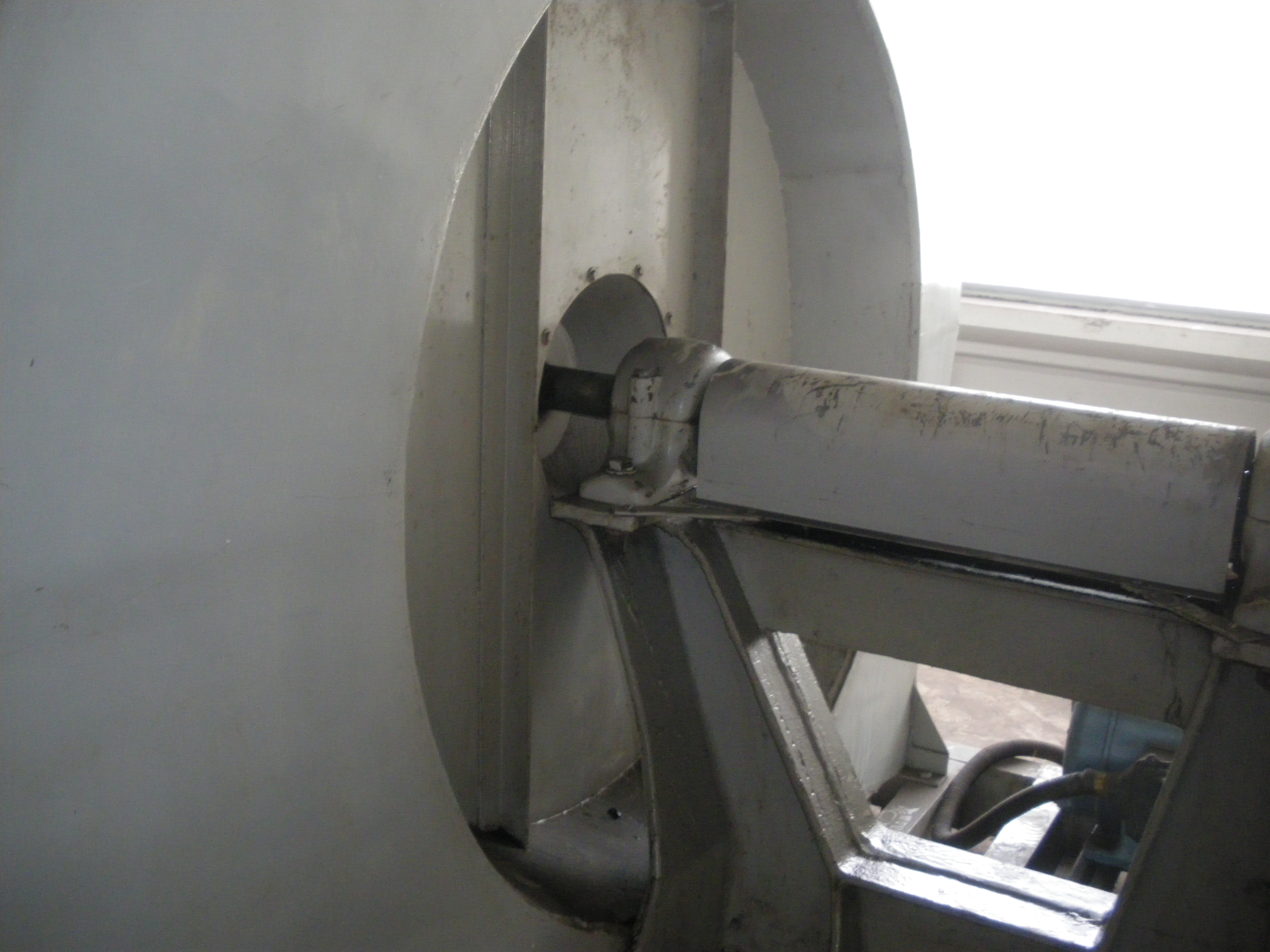 Close up of a centrifugal fan that supplied air to the Print Floor