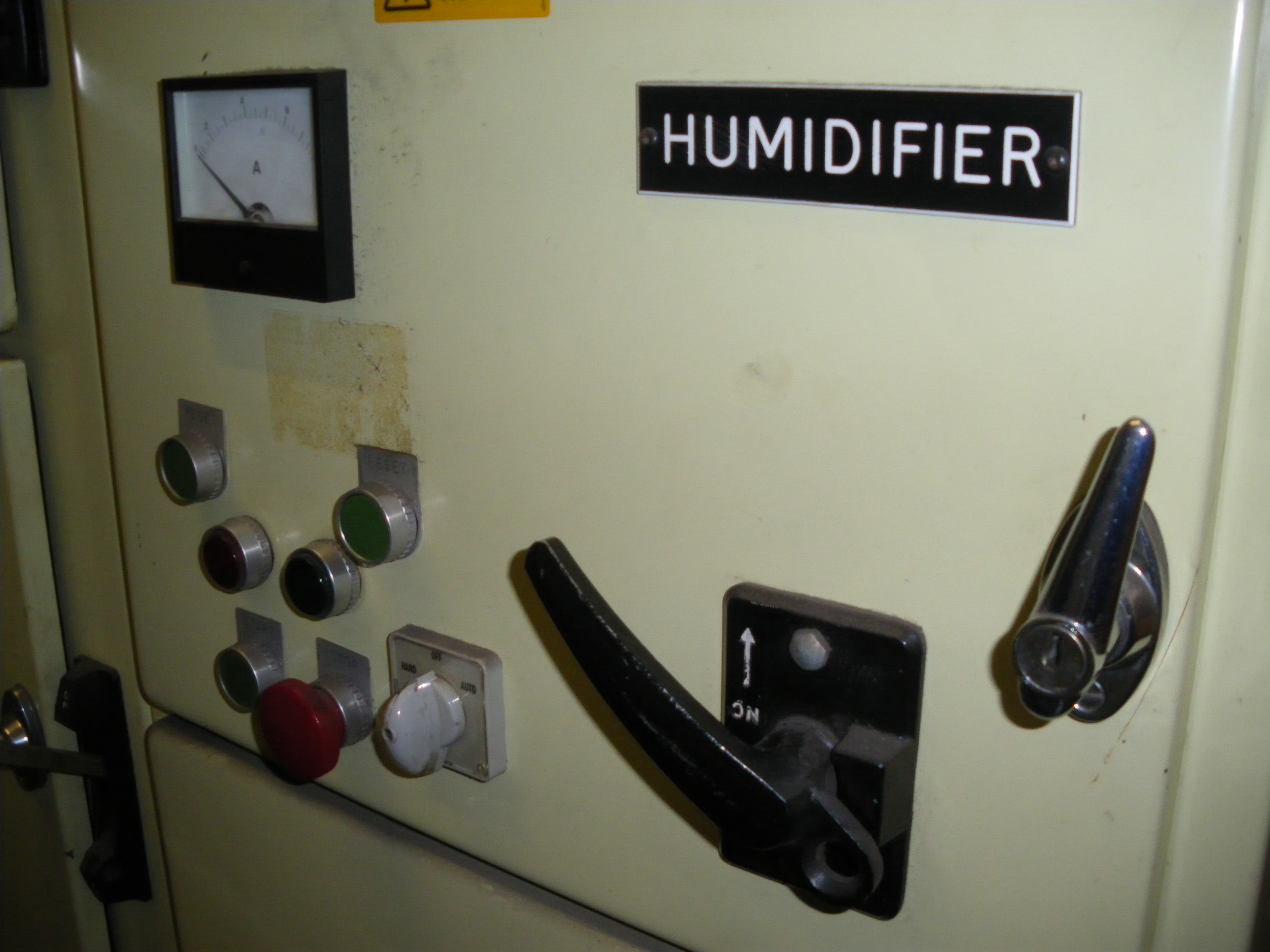 Print Floor ventilation plant - humidifier control panel