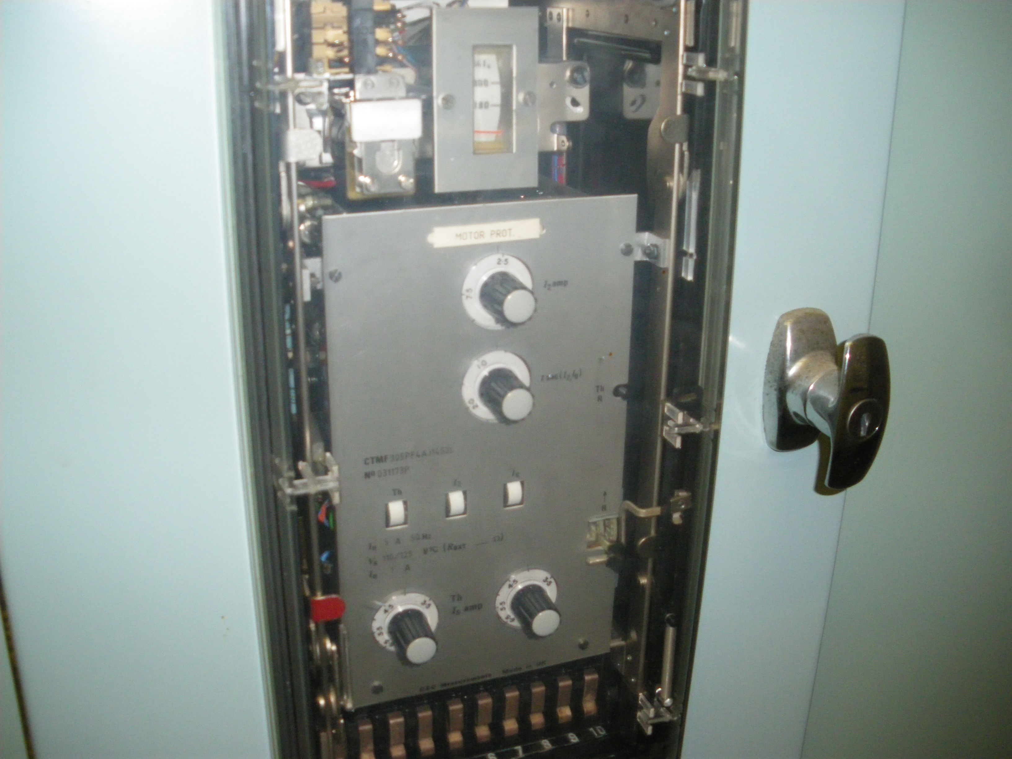 Chiller no. 1 motor starter control panel