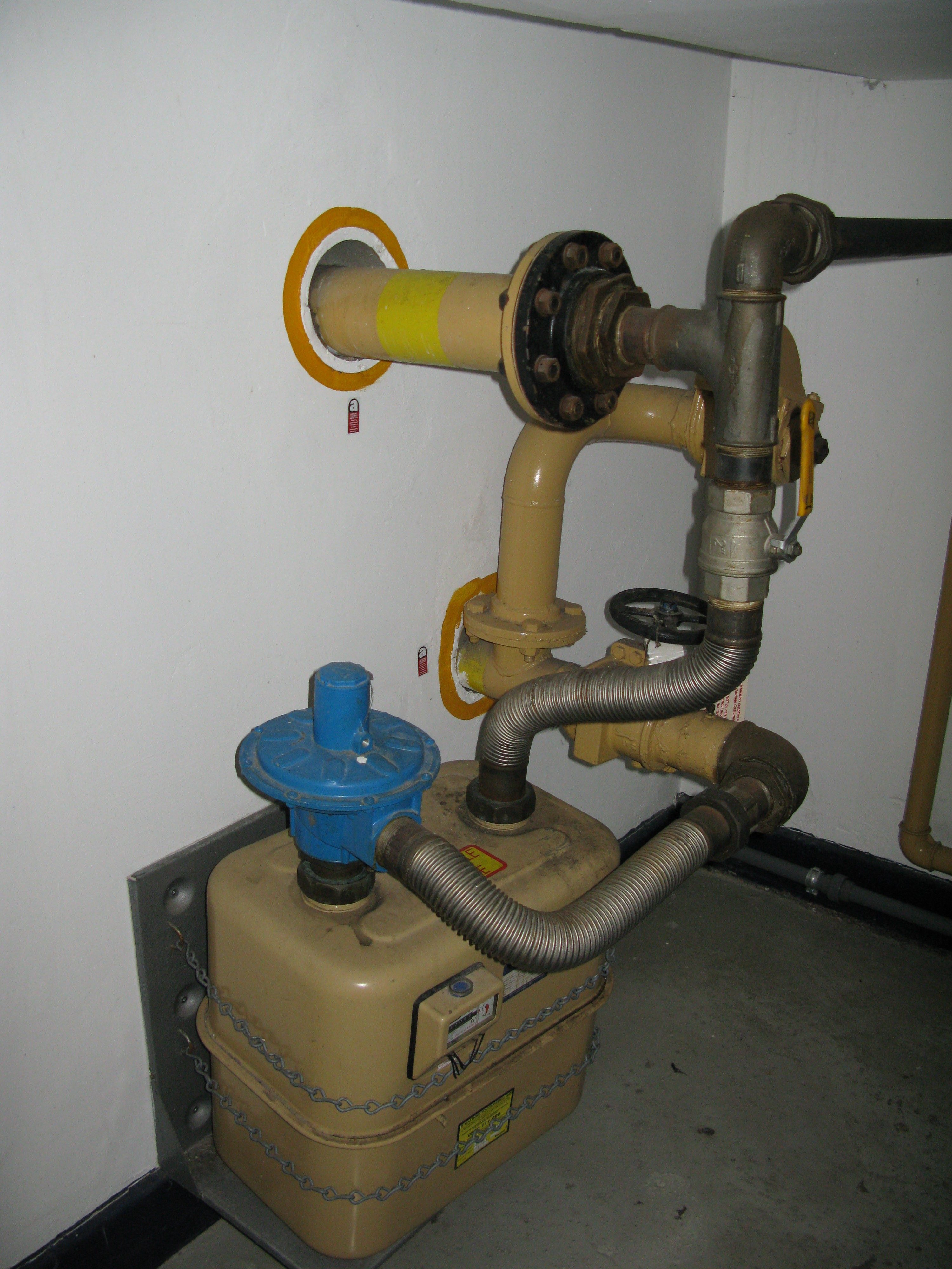 Gas meter for the Staff Restaurant