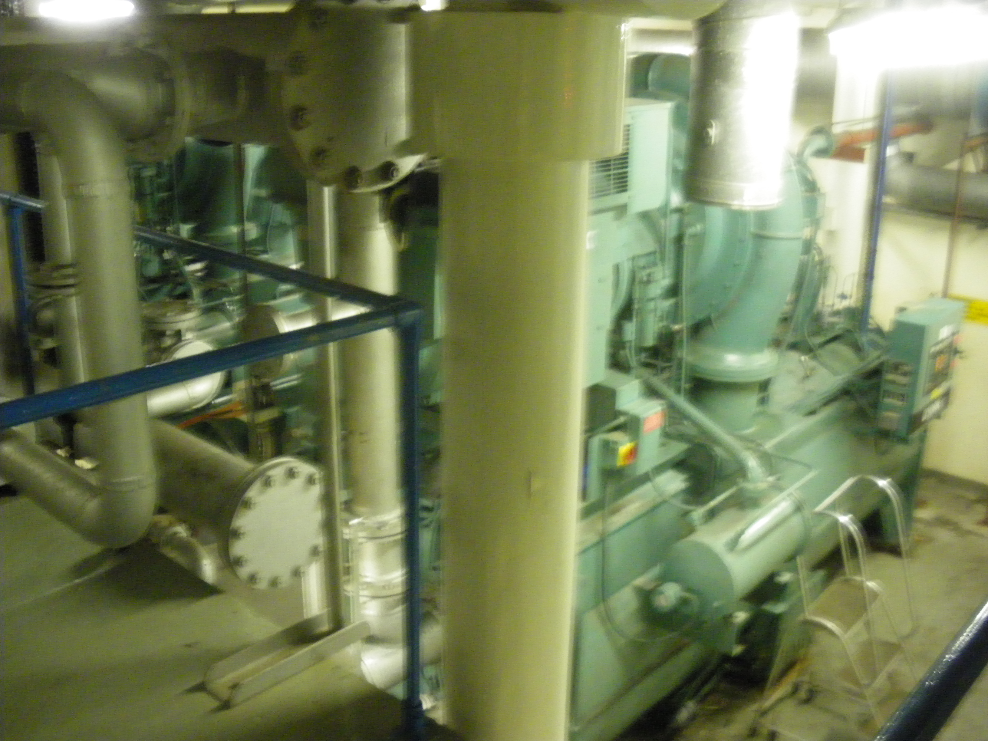 One of the two York chillers in the Refrigeration Plant