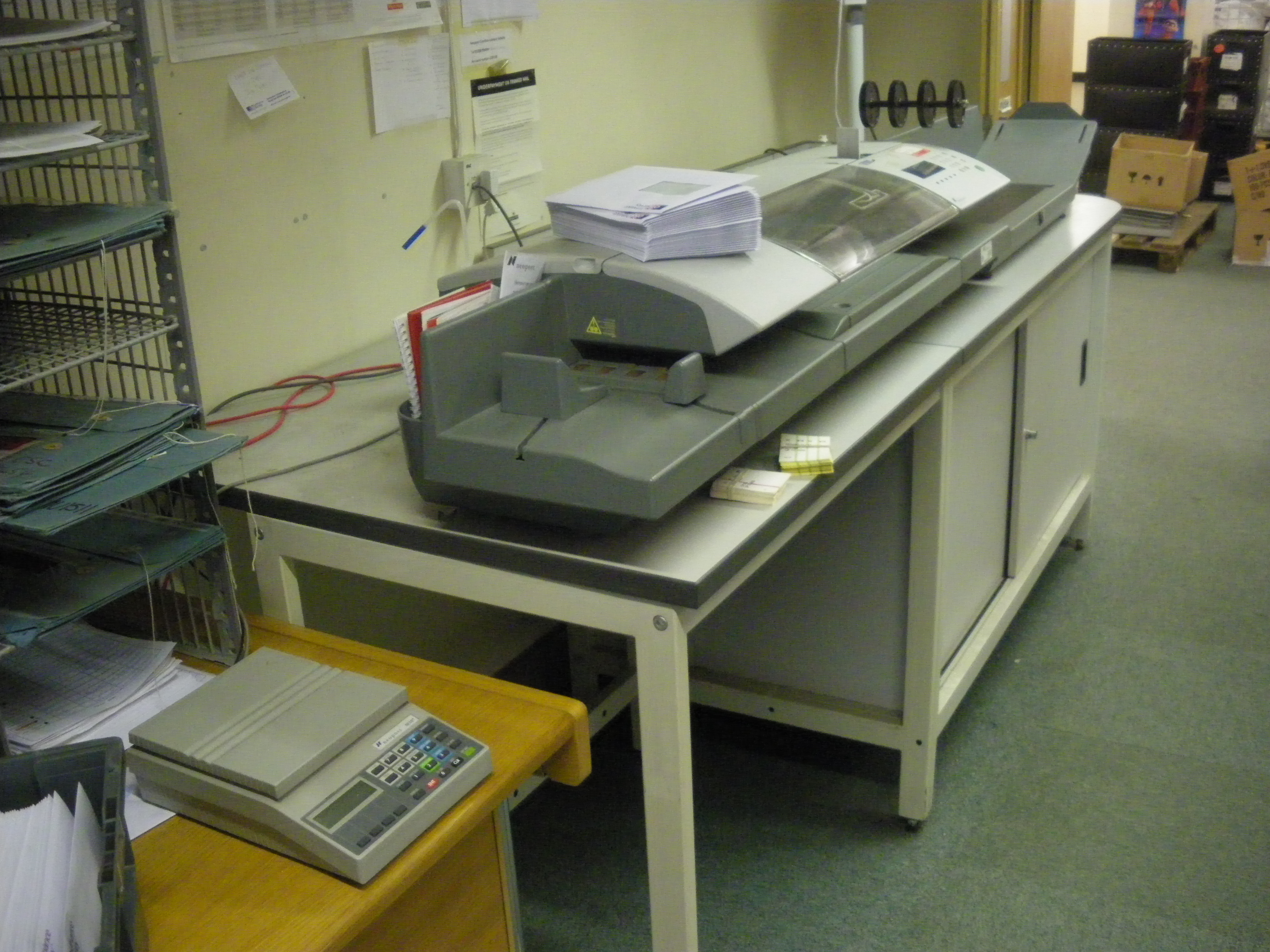 Post Room - franking machine and scales
