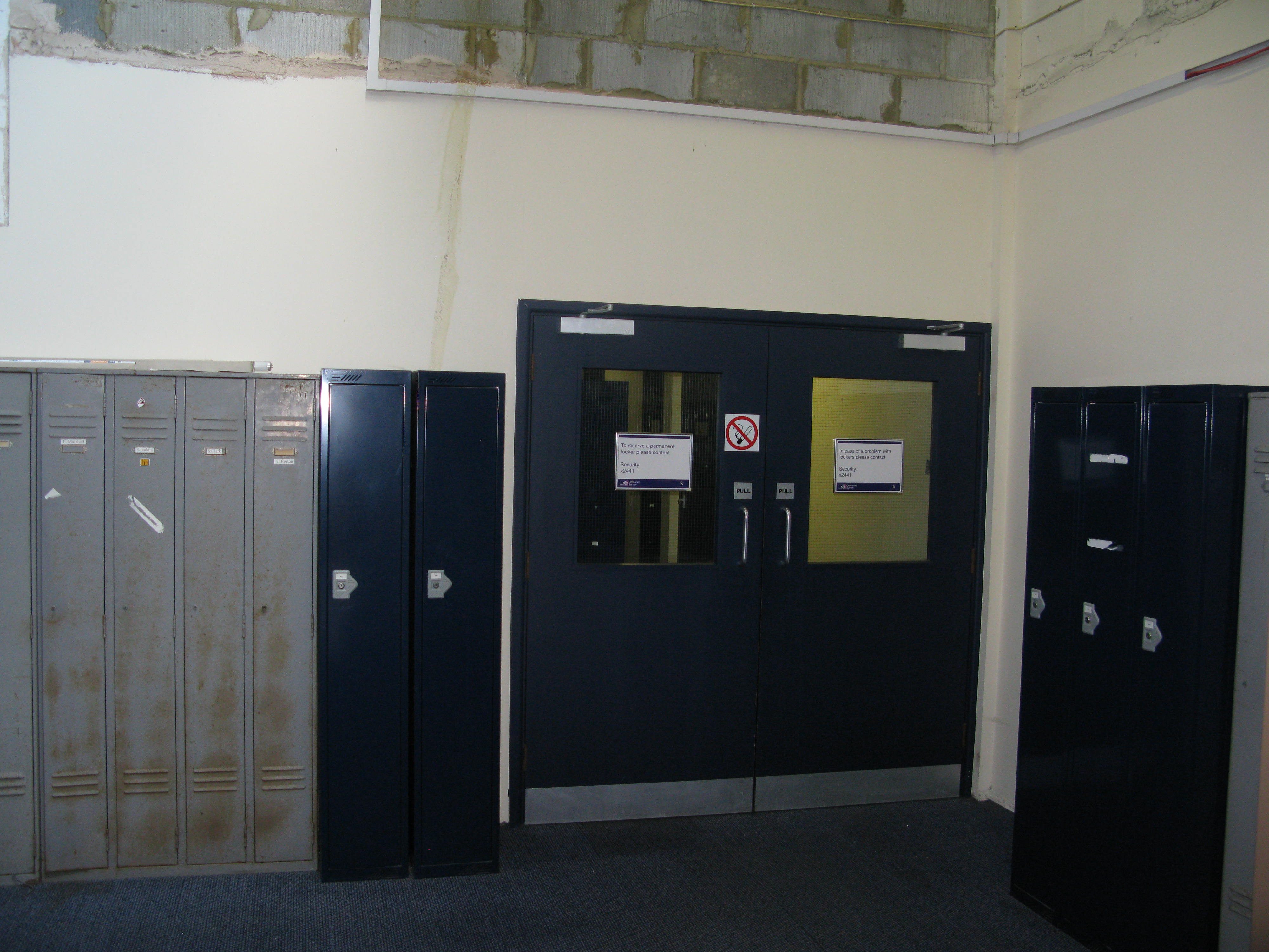 Services Block locker area