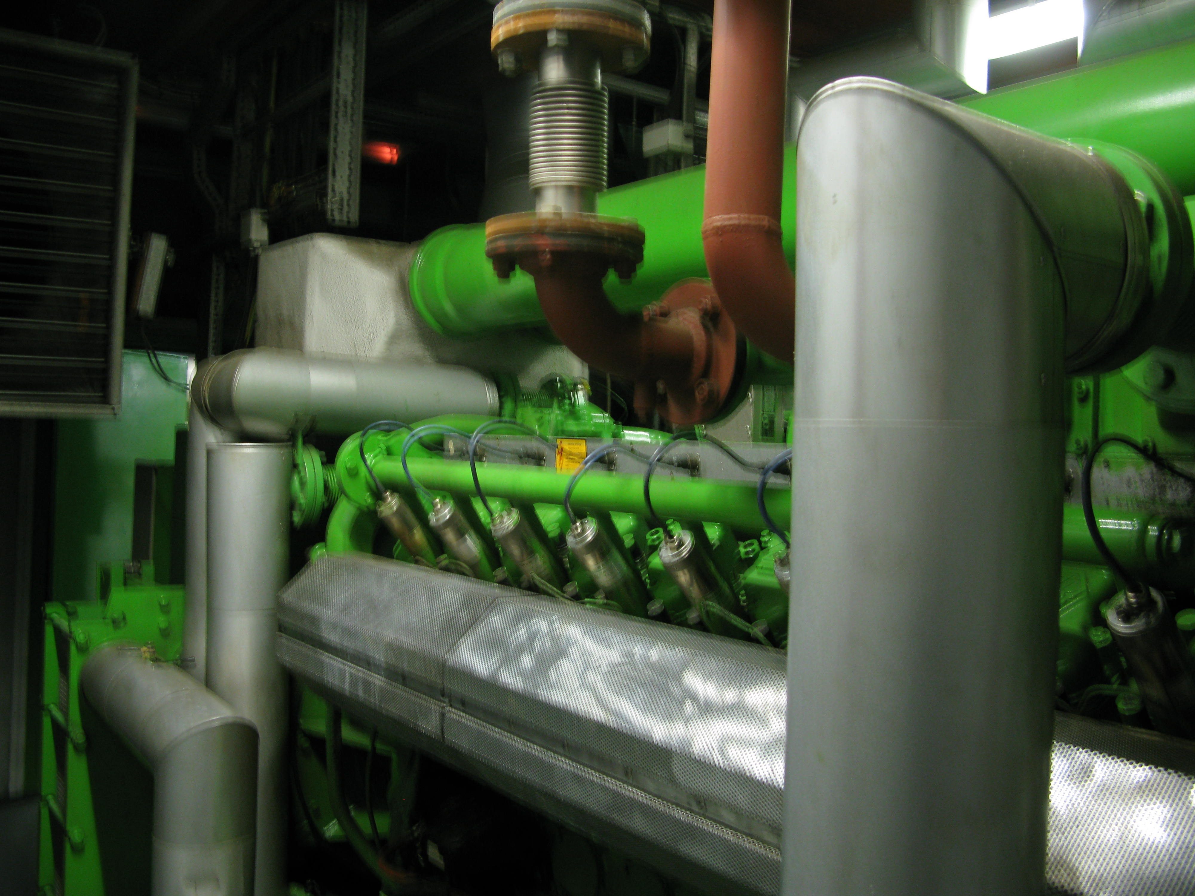 One of two Jenbacher CHP engines