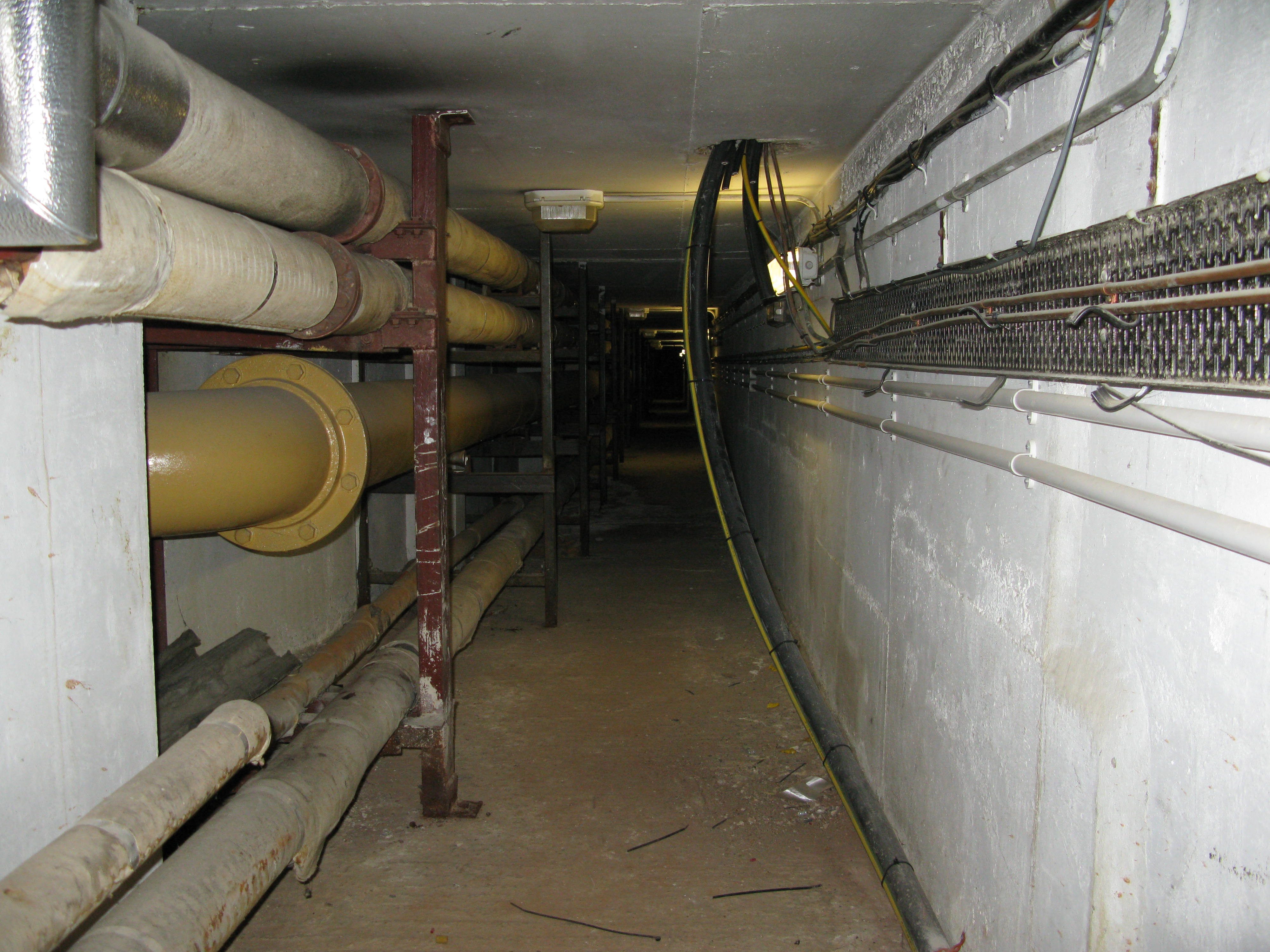 Underground duct leading from E core to the Boiler House