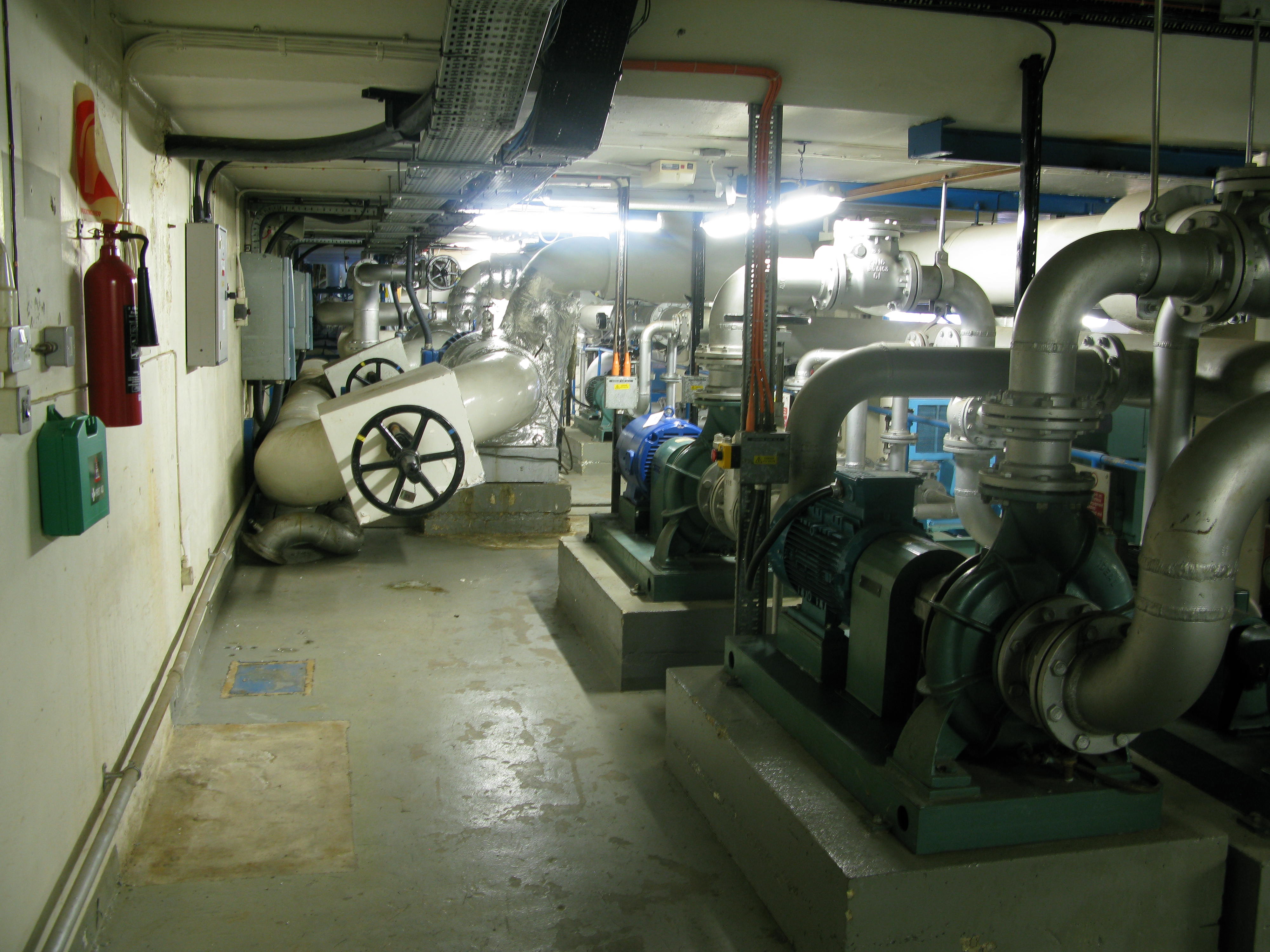 Chilled water and condensate pumps, Refrigeration Plant