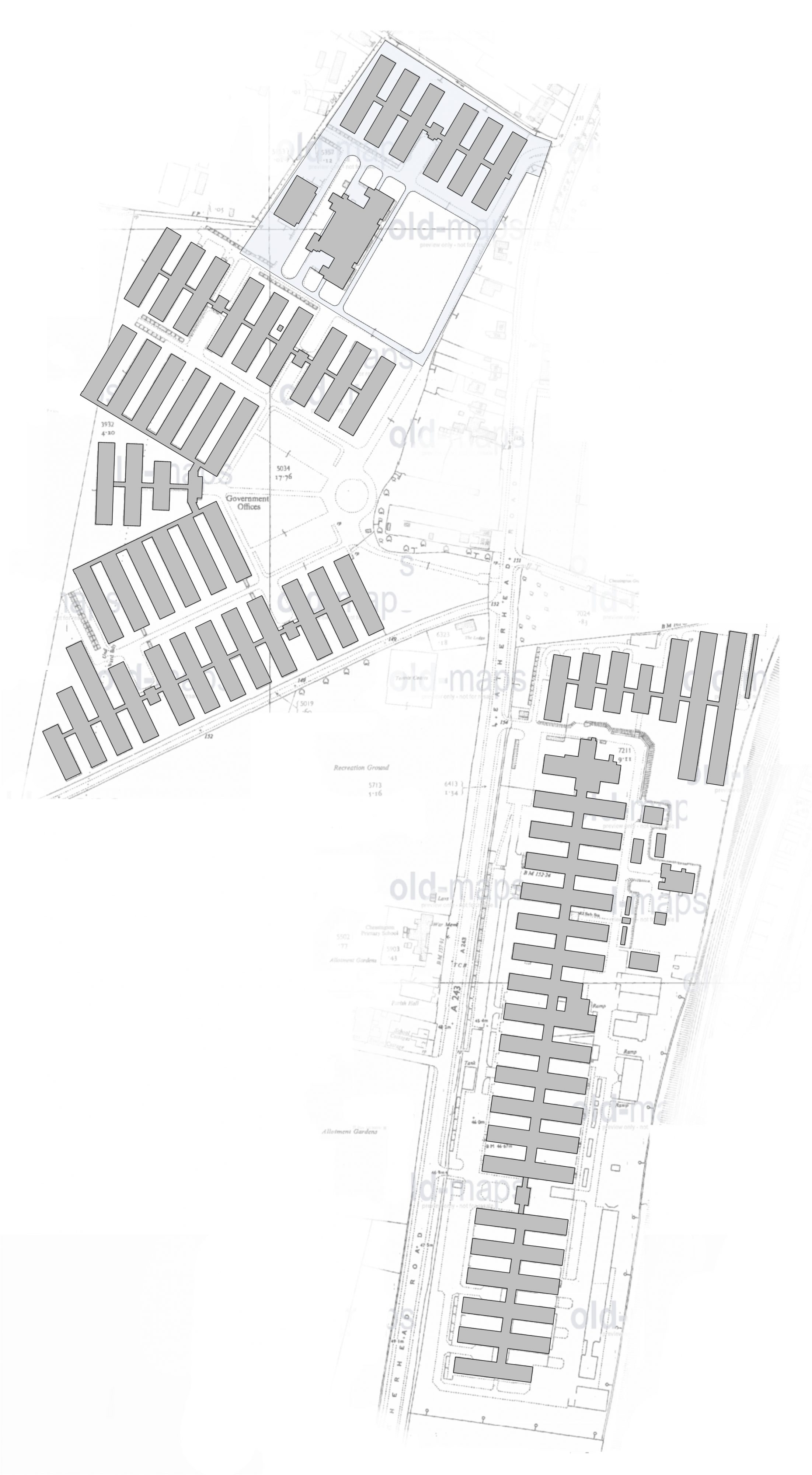 Site layout plan of OSO Chessington