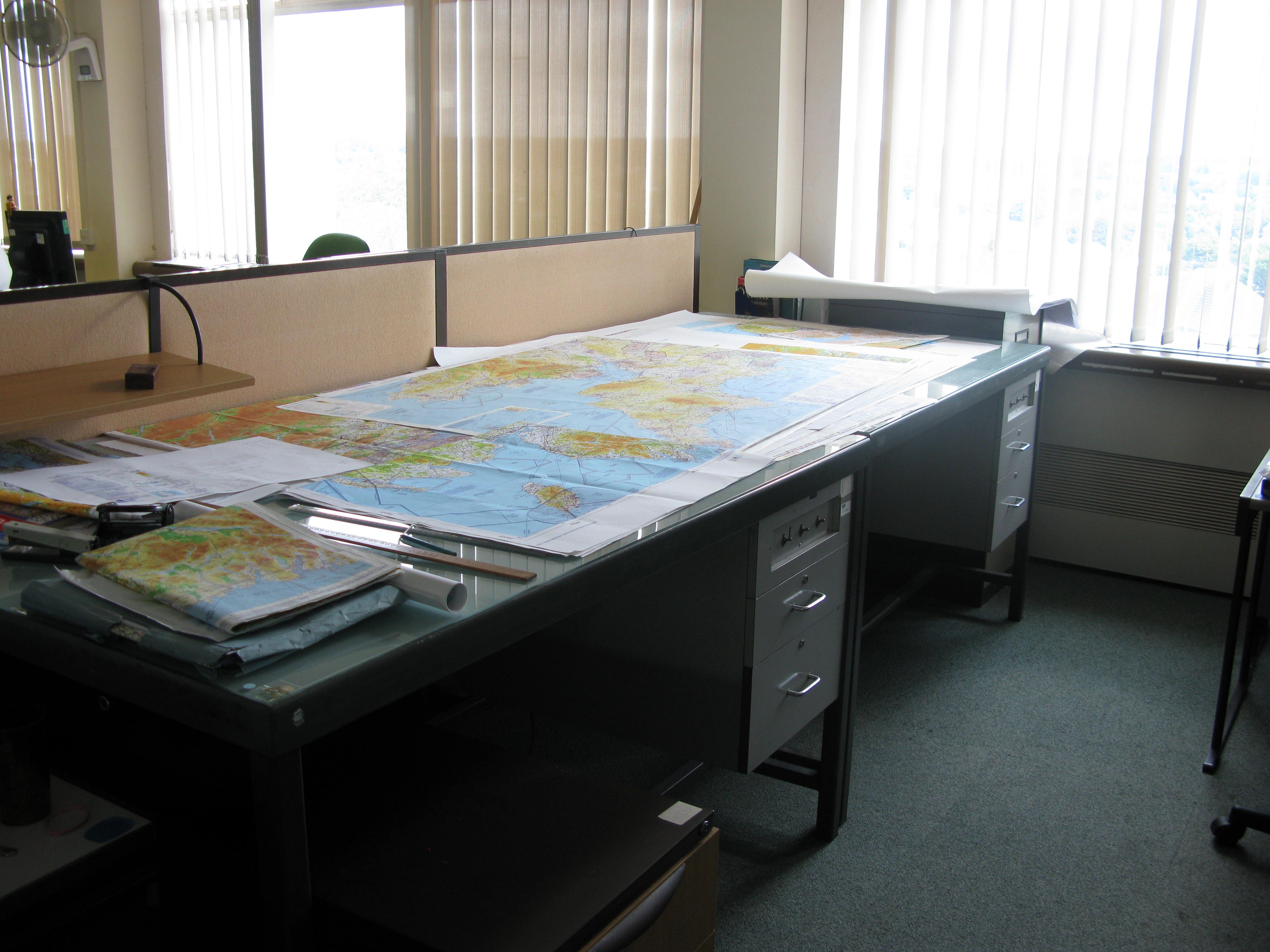 C626, Cartography, two light tables,