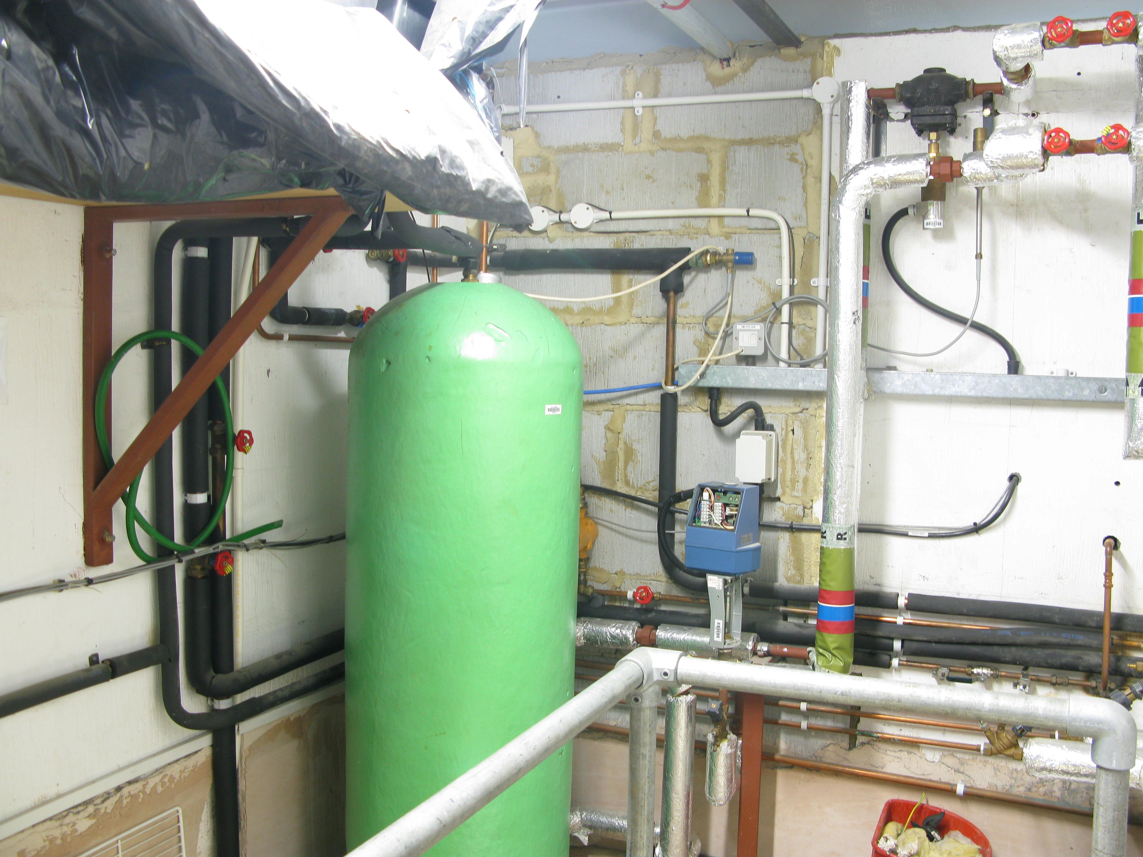 Services Block hot water calorifier