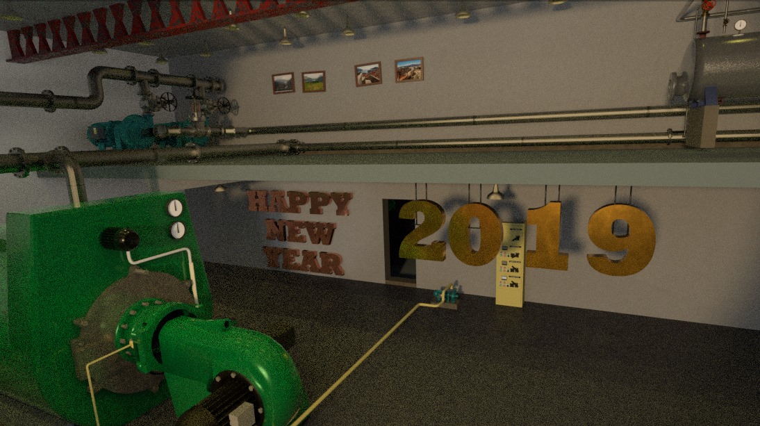 2019 new year image with materialiq textures but poor resolution render due to lack of time.