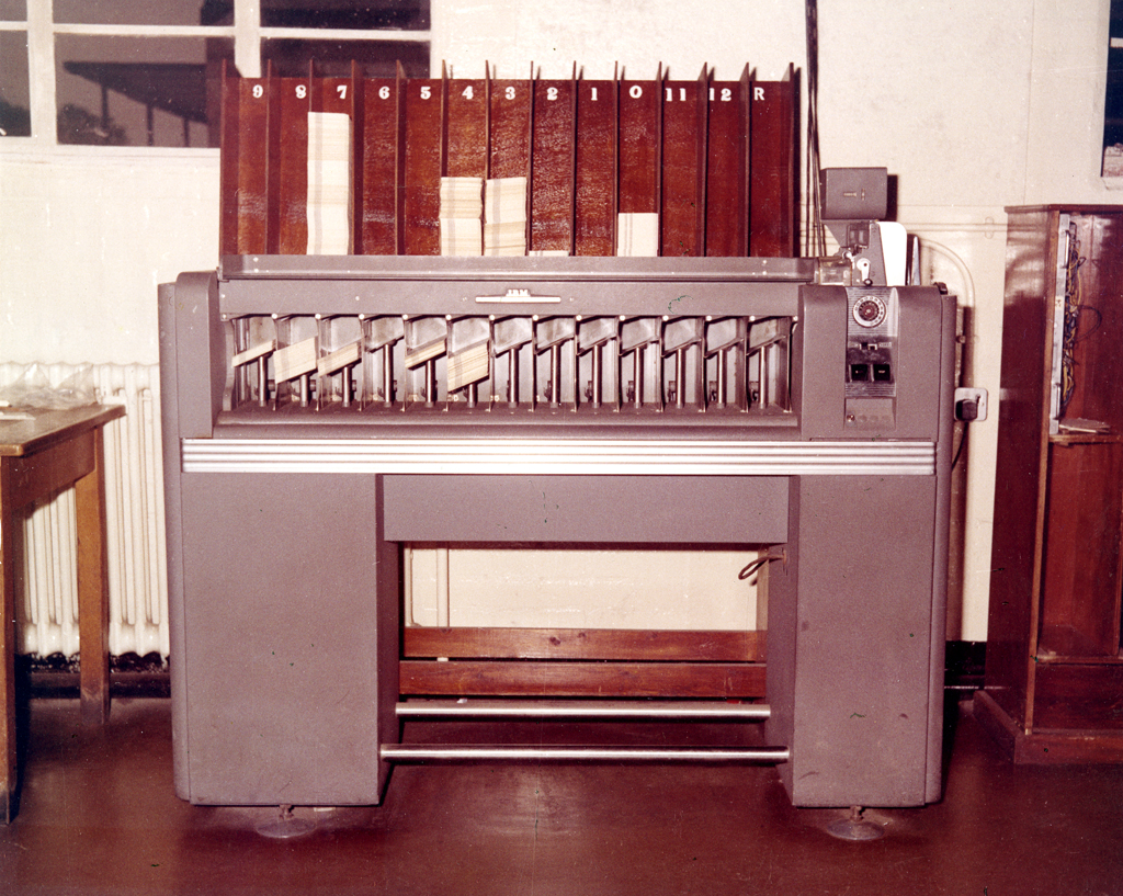 Punched card sorter at Chessington