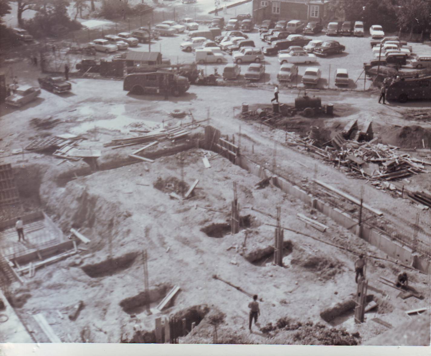 Start of the foundations for the restaurant - Aug 1964