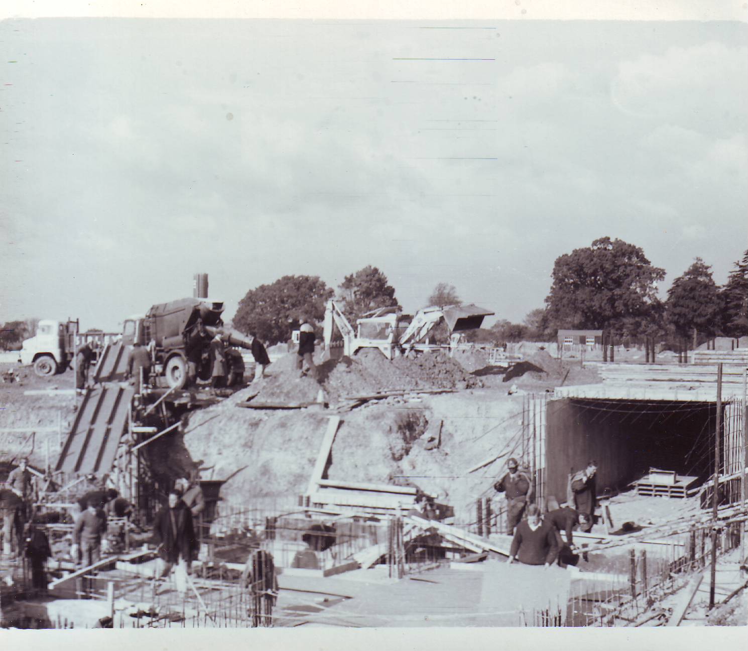 Construction of one of the subways, Oct 1964