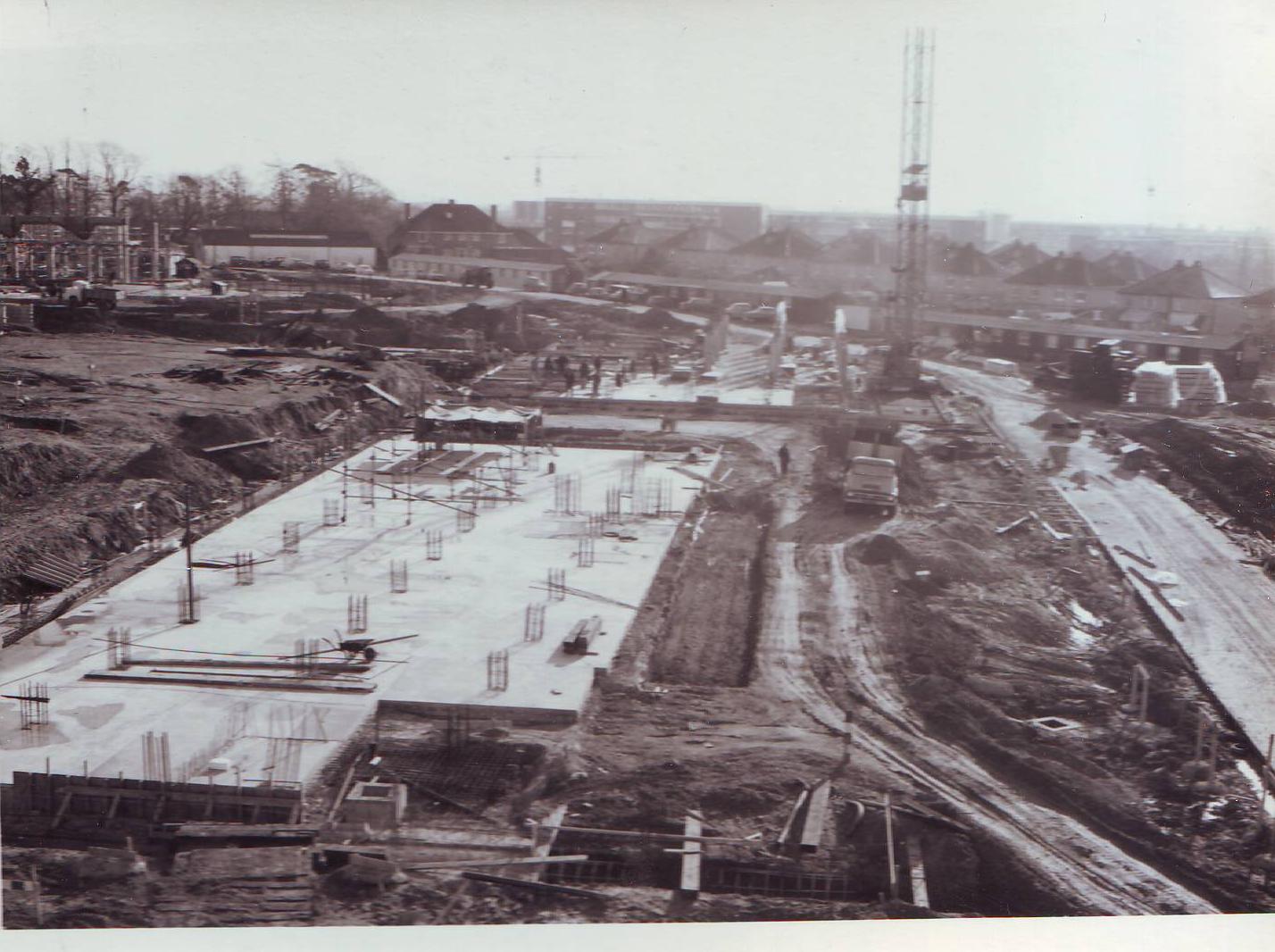 Construction of West Block floor slab - Nov 1964