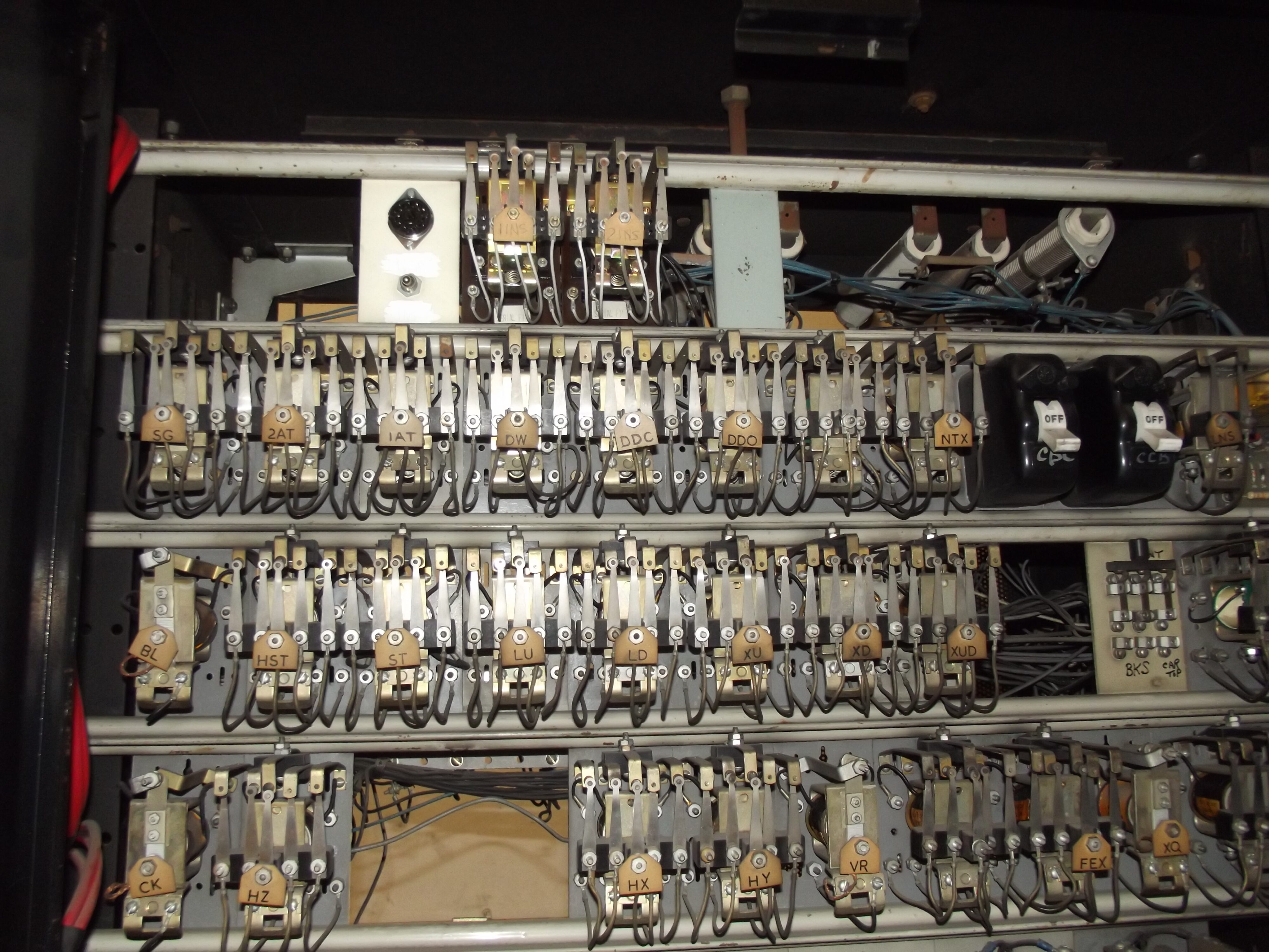 Relays in A lift's control cabinet, 24 Sep 2011
