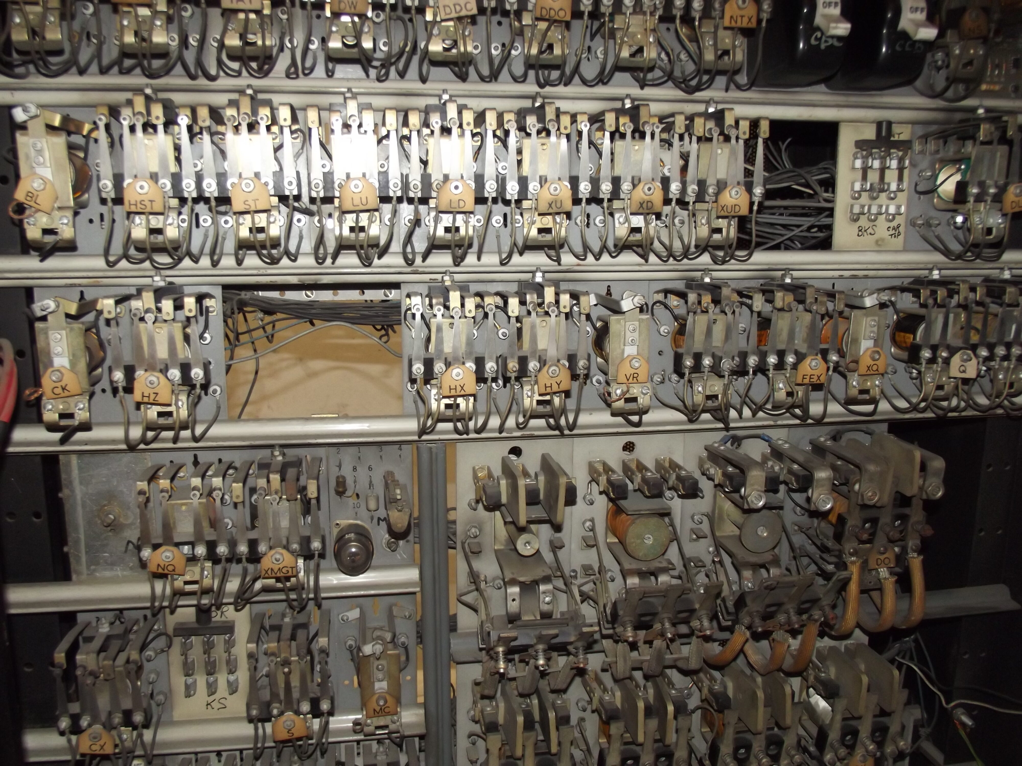 Relays in A lift's control cabinet, 24 Sep 2011