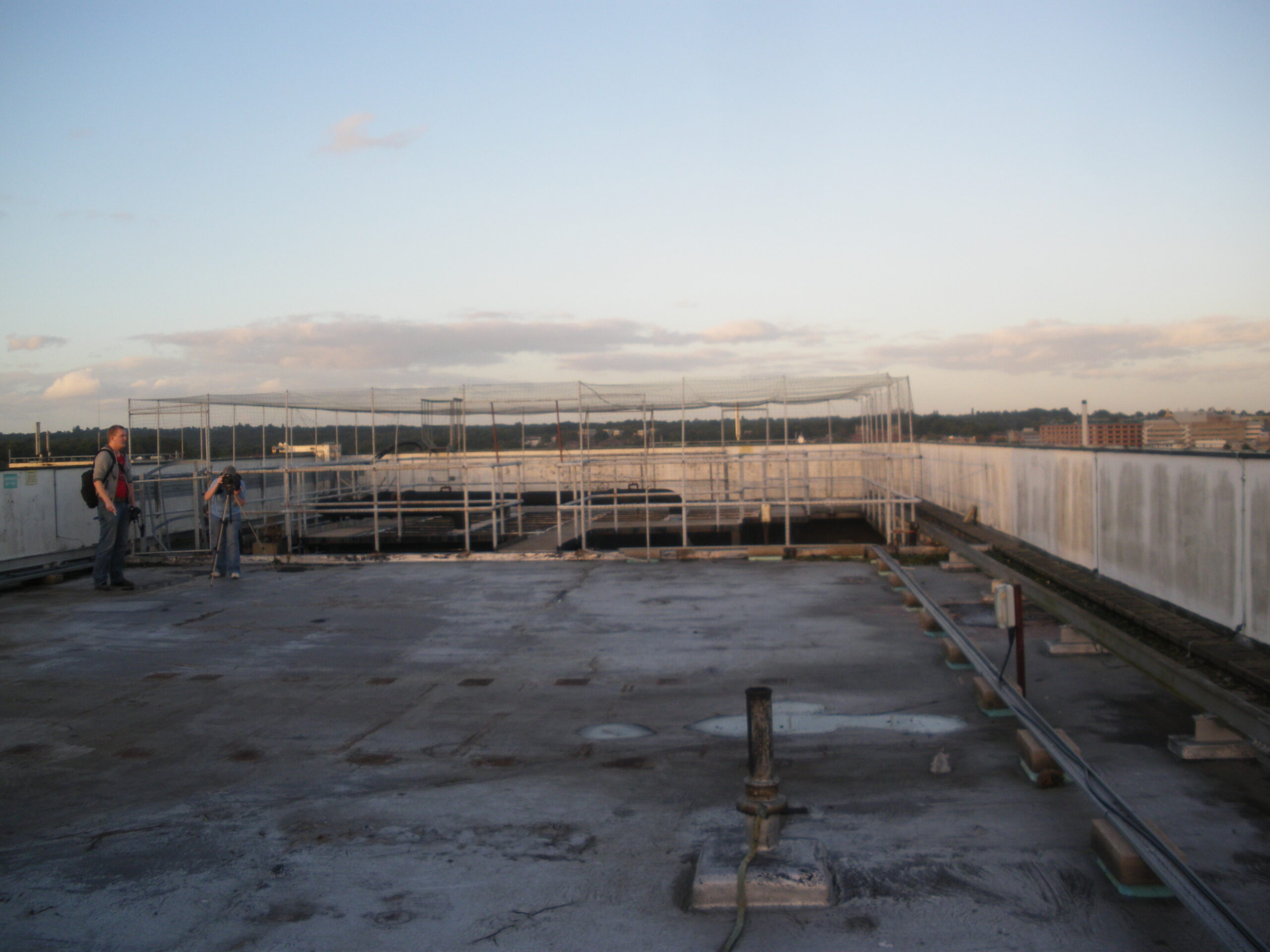 F core penthouse roof, facing cooling towers, 13 Sep 2011
