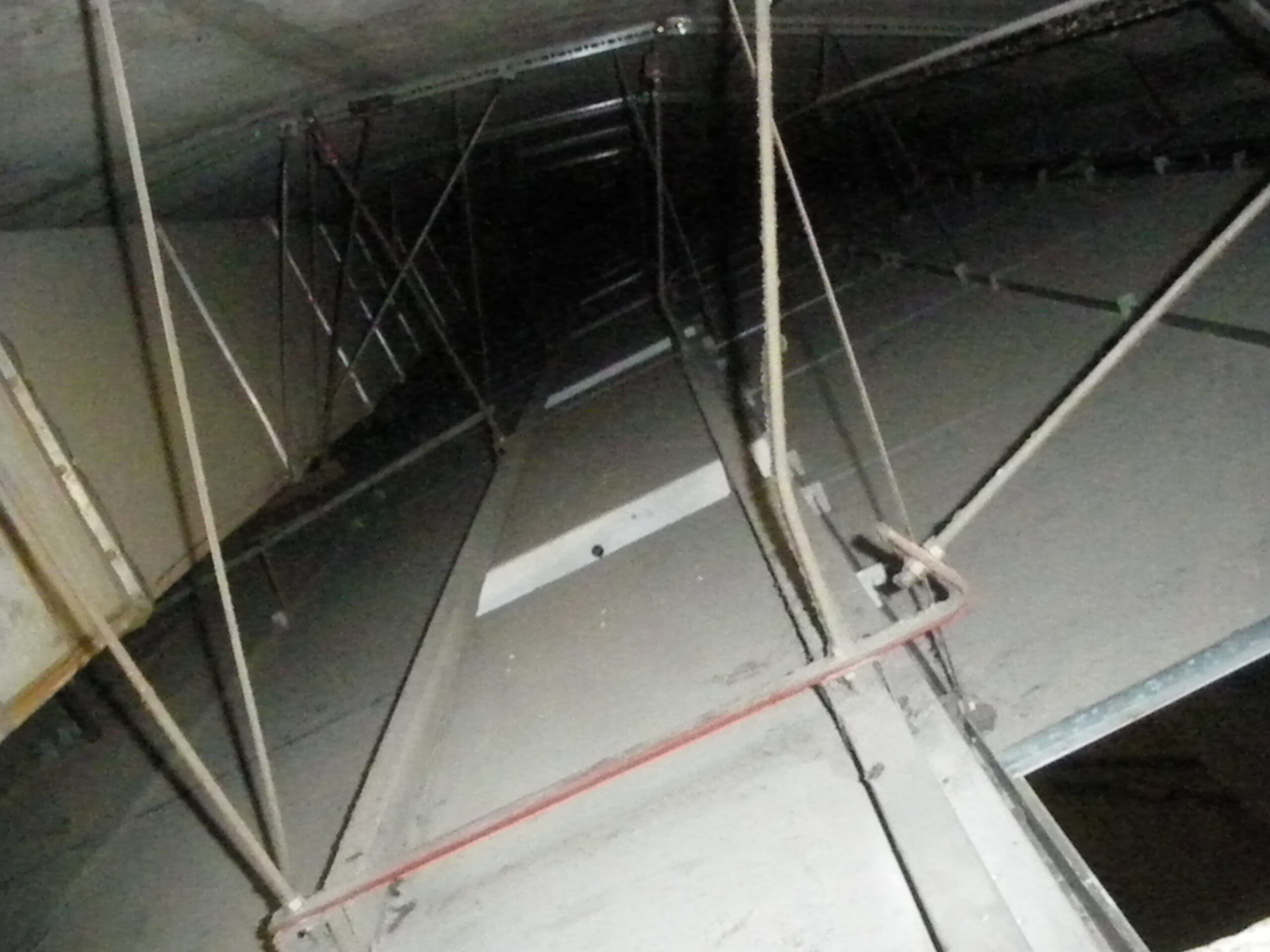 Inside a Print Floor vaulted shell roof sections, 13 Sep 2011