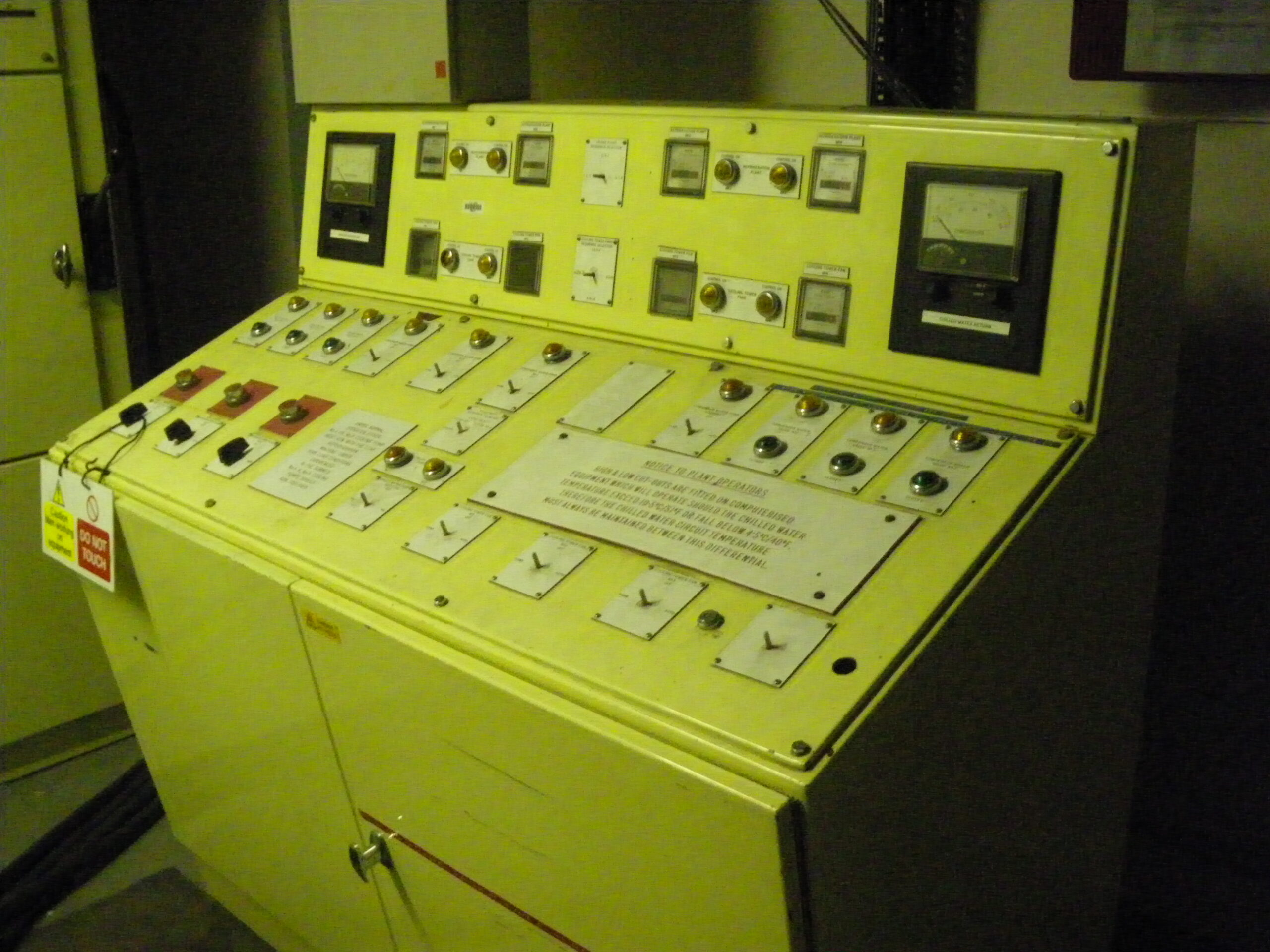 Refrigeration Plant master control console, 13 Sep 2011