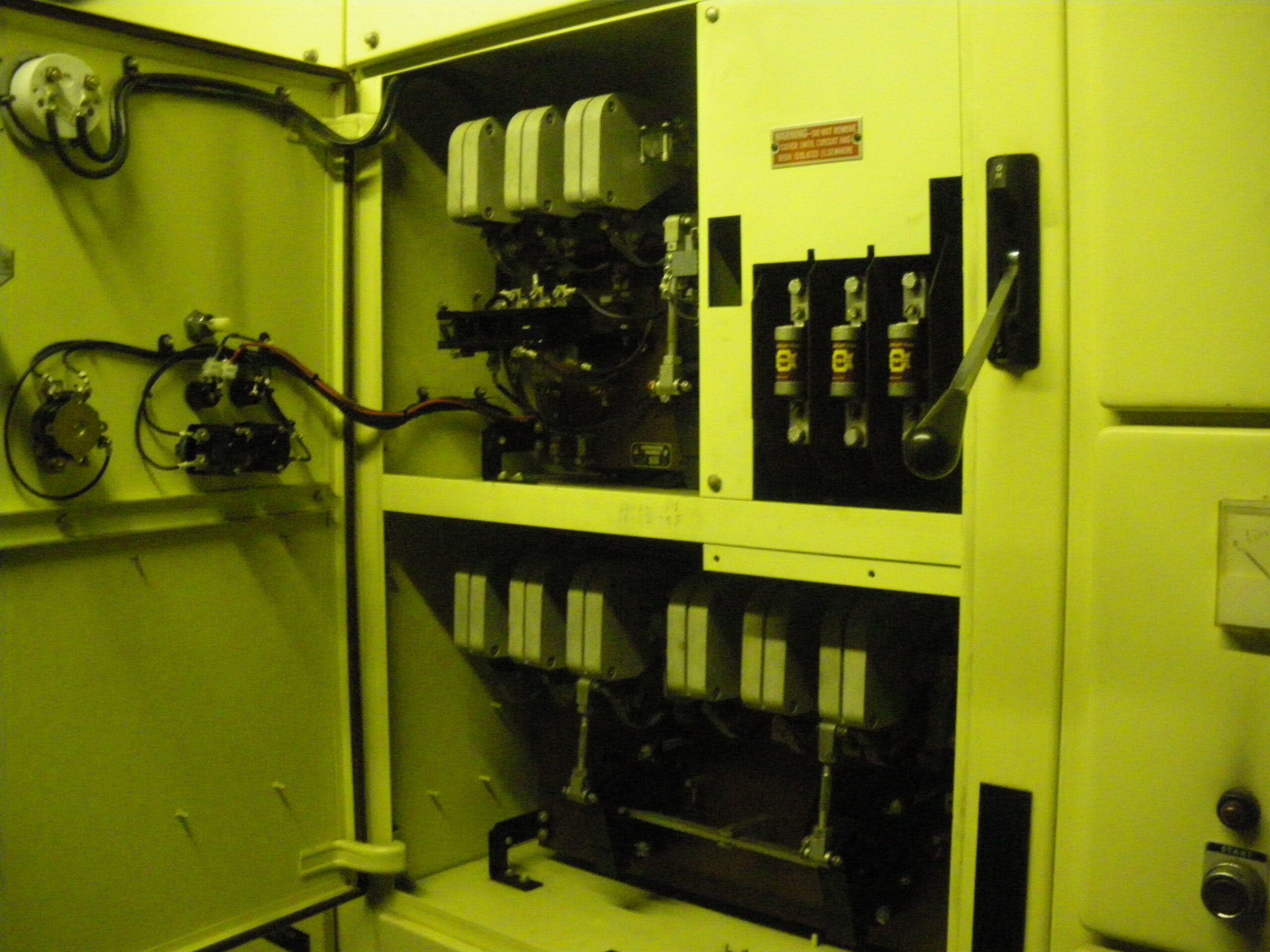 Inside a Belmos Peebles panel, Refrigeration Plant, 13 Sep 2011