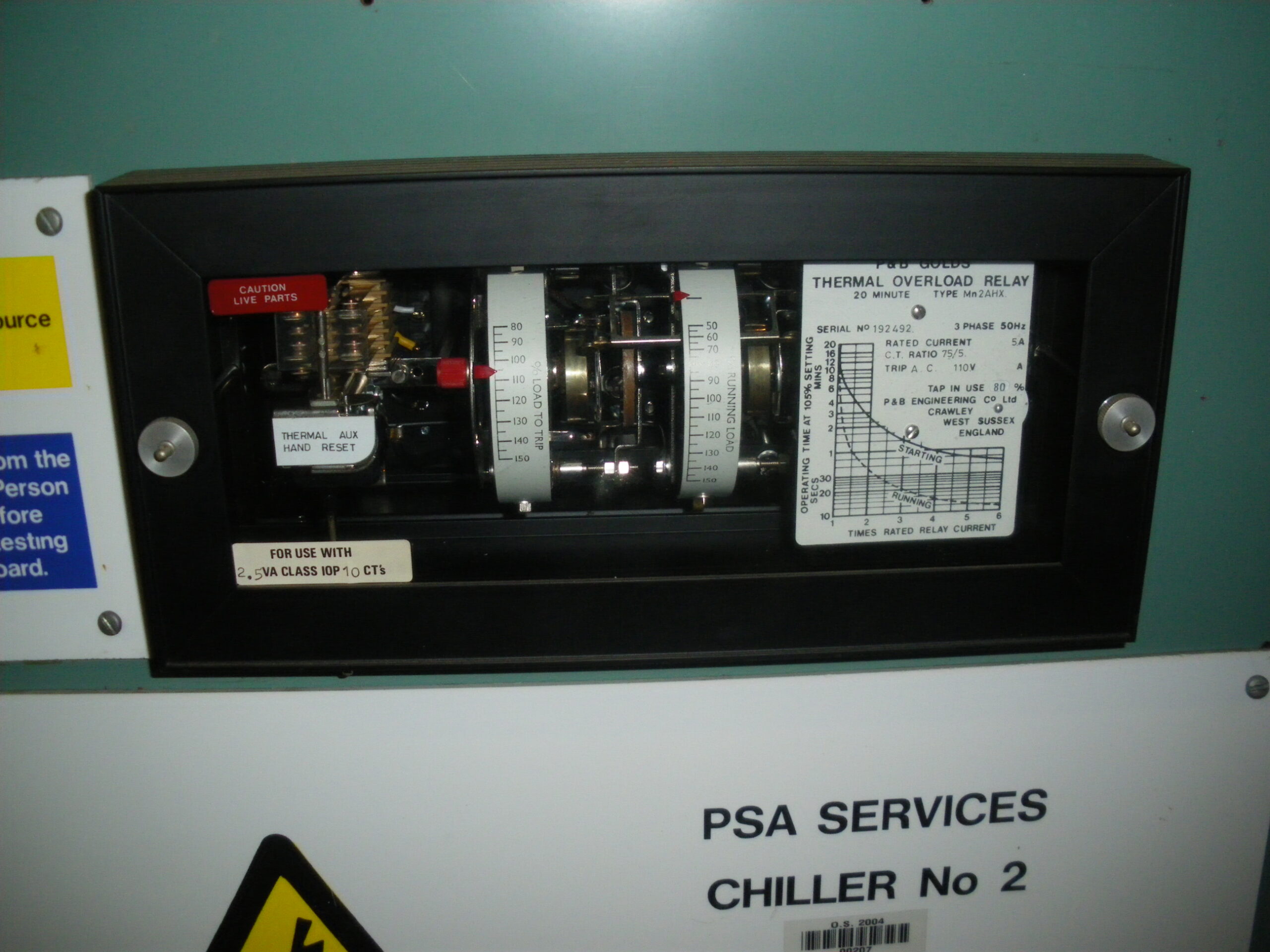 Chiller no. 2 control cabinet, 13 Sep 2011