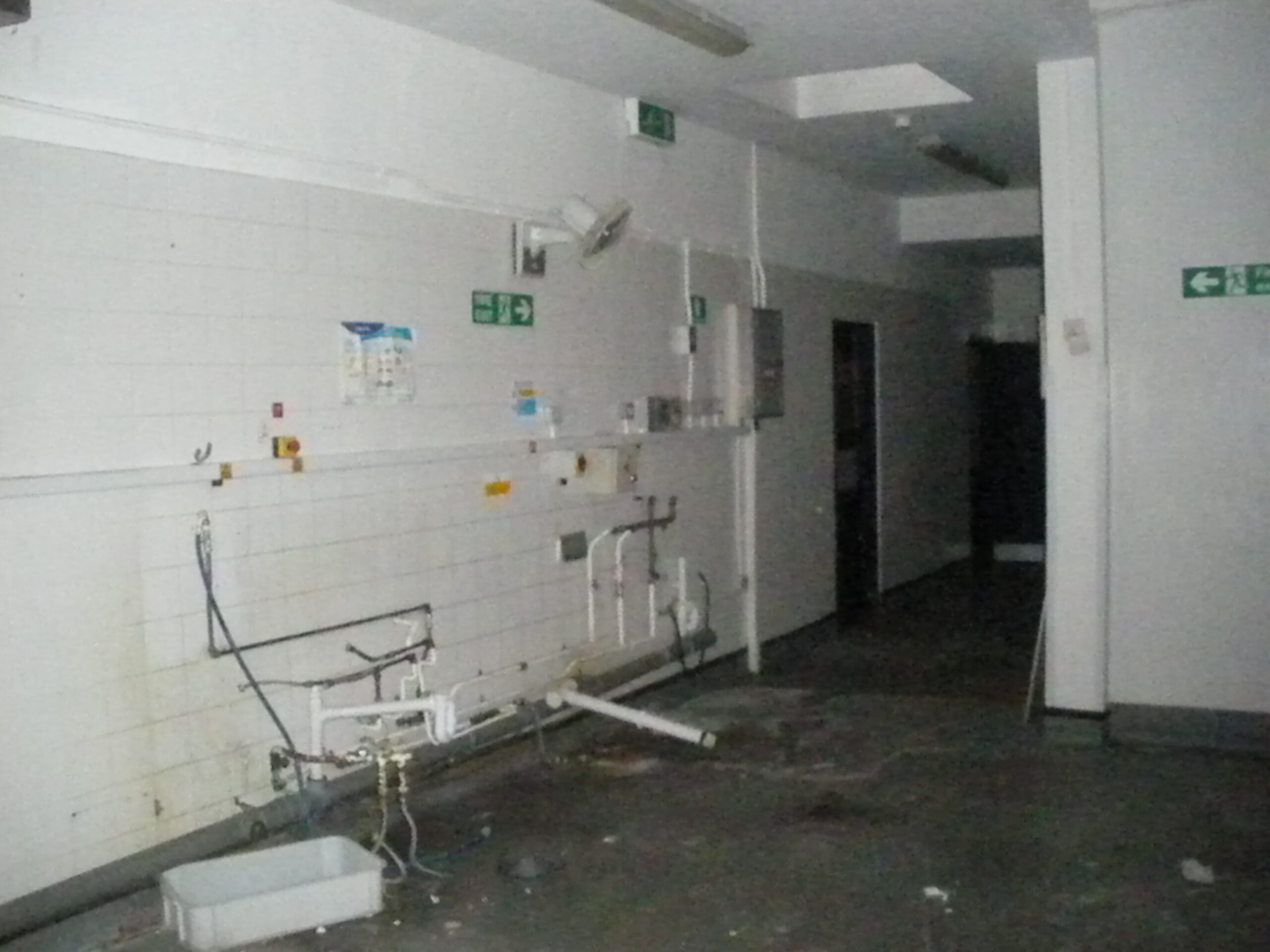 Staff Restaurant former wash-up area, 13 Sep 2011