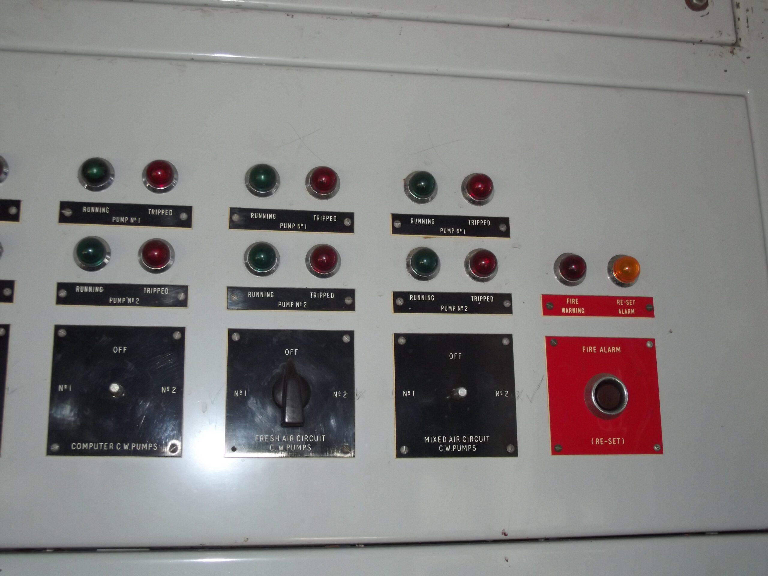 W407 rooftop air conditioning plant room - control panel
