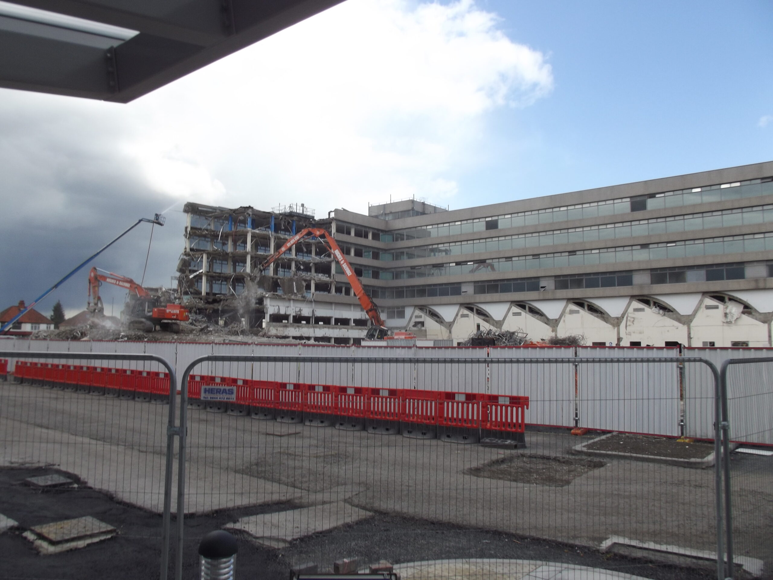 Demolition of B-C spur seen from Compass House