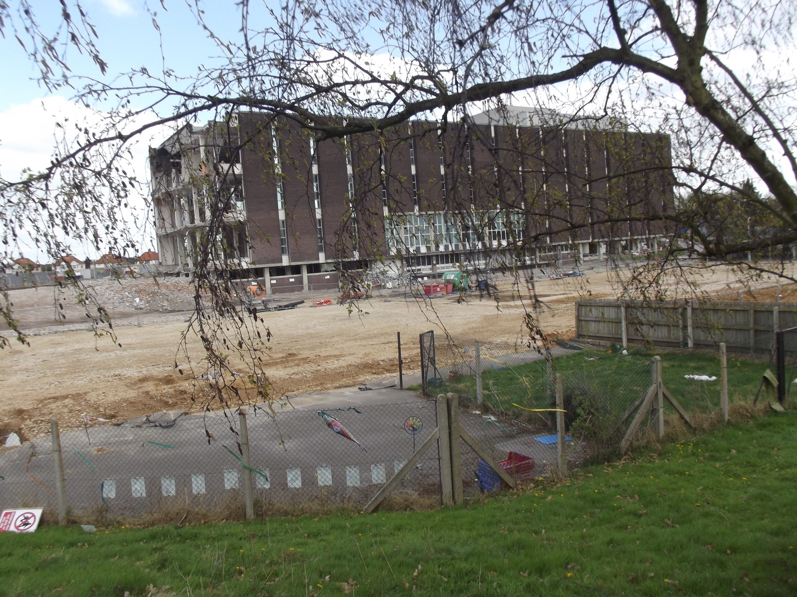 Rear of West Block and site of former Services Block