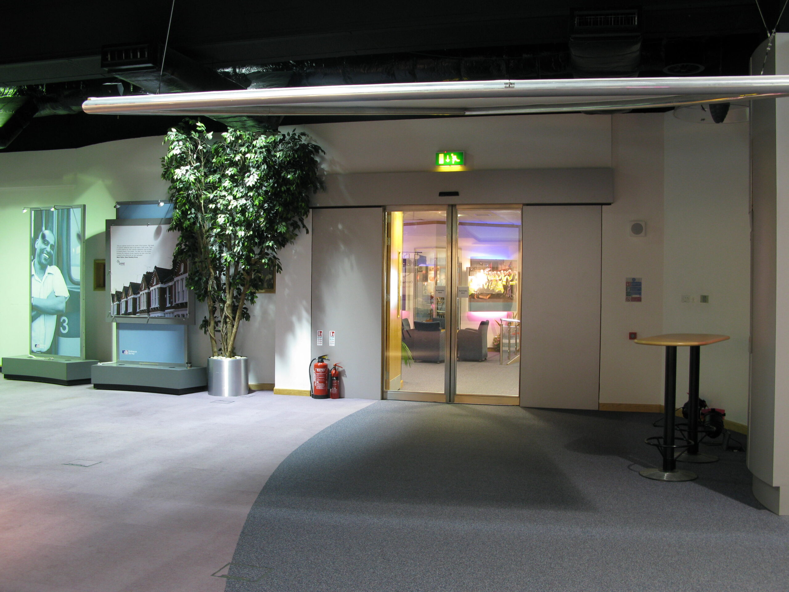 Business Centre main exhibition hall and entrance from Reception/waiting area